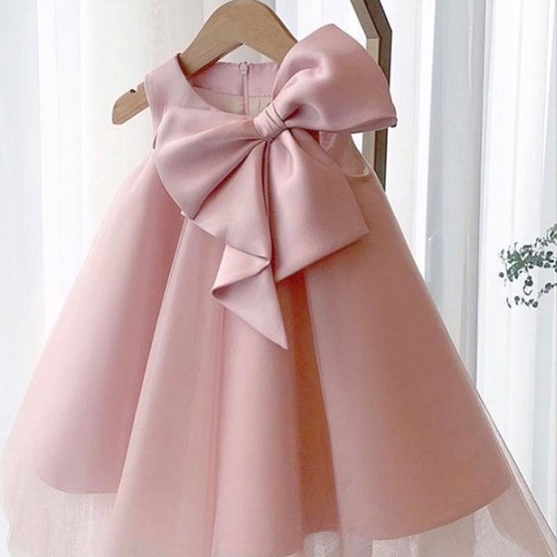 Summer Big Bow Baby Girl Dress - Baby Products For Summer ulasan dan harga