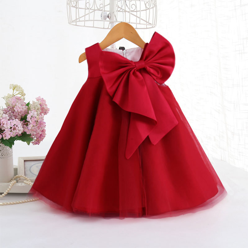 Summer Big Bow Baby Girl Dress - Baby Products For Summer ulasan dan harga