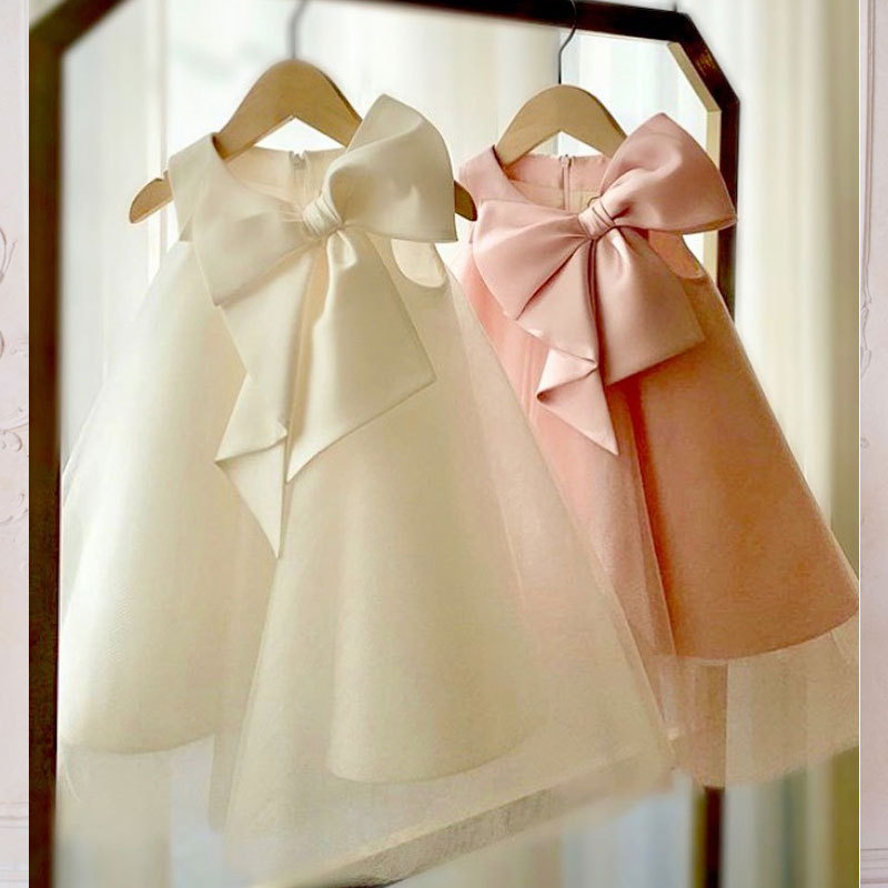 Summer Big Bow Baby Girl Dress - Baby Products For Summer ulasan dan harga